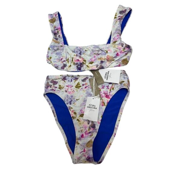 Flora Obscura X J.Crew Bikini in Kaleidoscope Floral NWT Sz. S - Picture 2 of 4